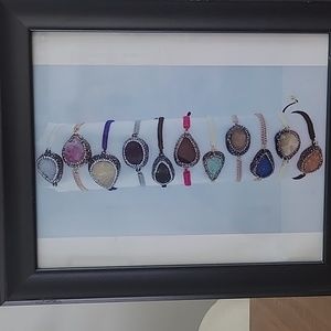 Womens turquoise & Swarovski crystal green braided string bracelet